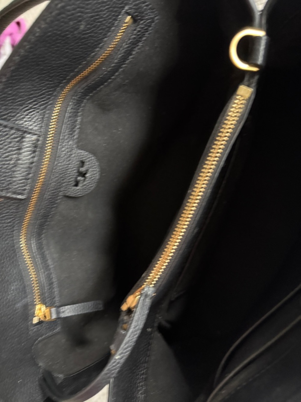 Tory Burch McGraw Black Pebbled Leather Satchel shoulder Bag crossbody Bag - Picture 13 of 16